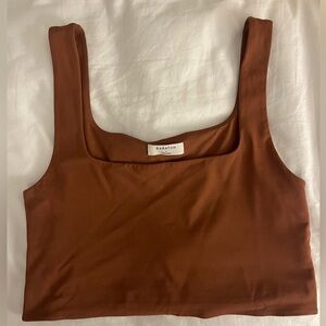 Aritzia Contour Crop Tank - Brown